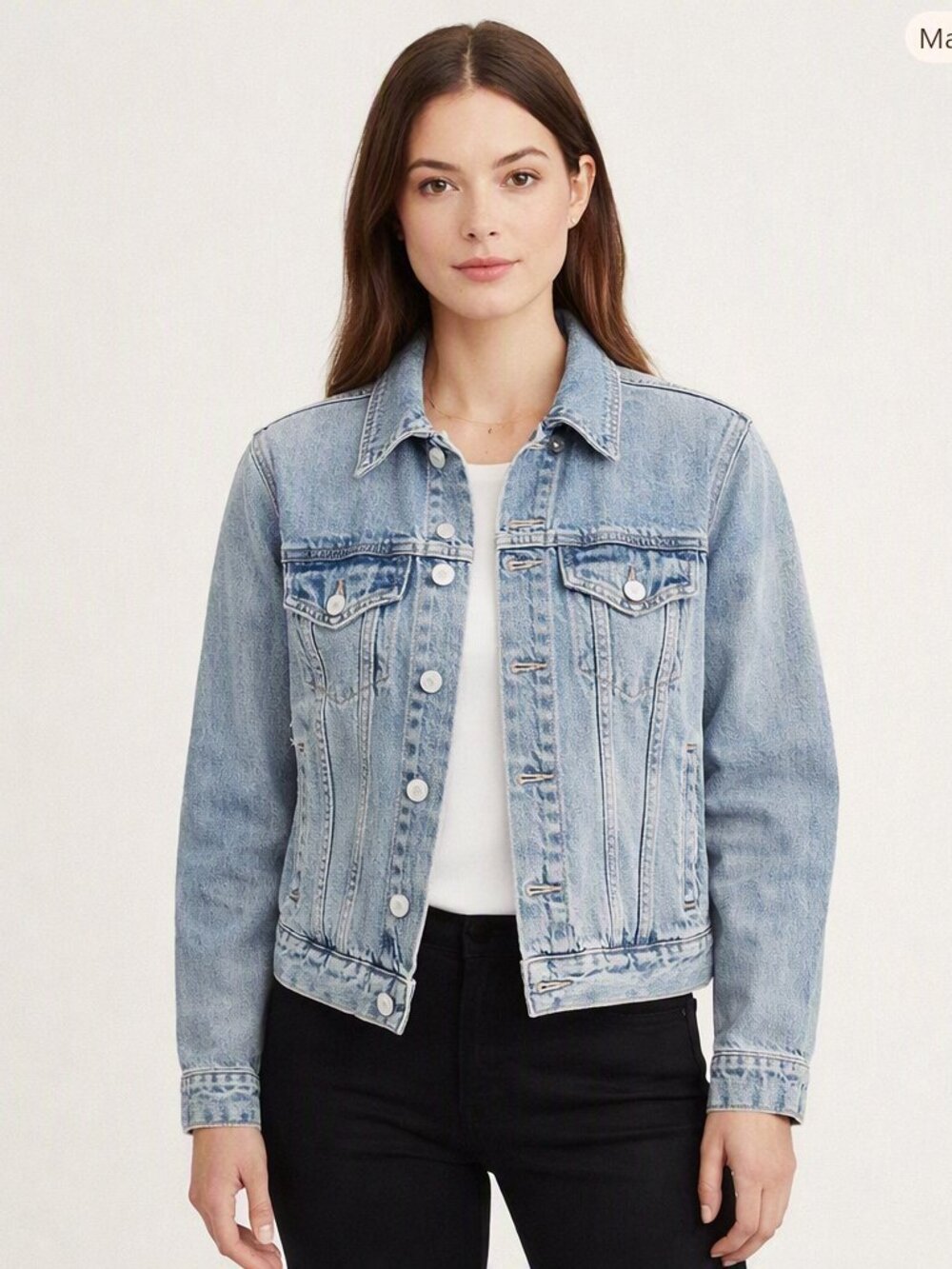 Lucky Brand Tomboy Trucker Denim Jacket Size Small